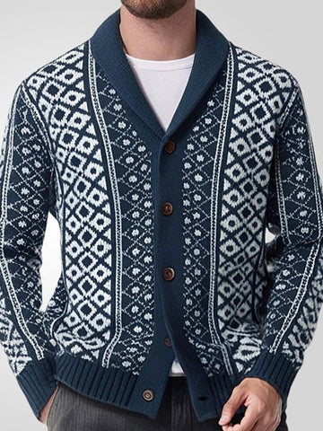 Men Printed Cardigan