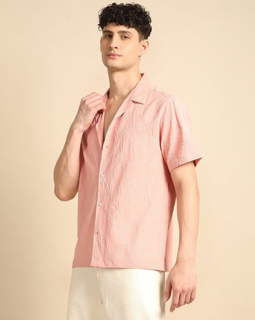 Floral Embroidered Regular Fit Shirt