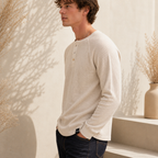 Sooon Relaxed Fit Waffle Henley Tee