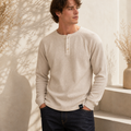 Sooon Relaxed Fit Waffle Henley Tee