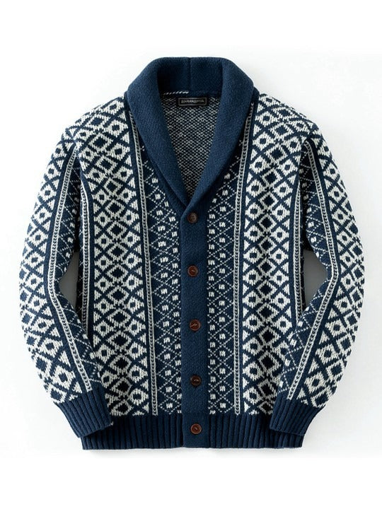 Men Printed Cardigan