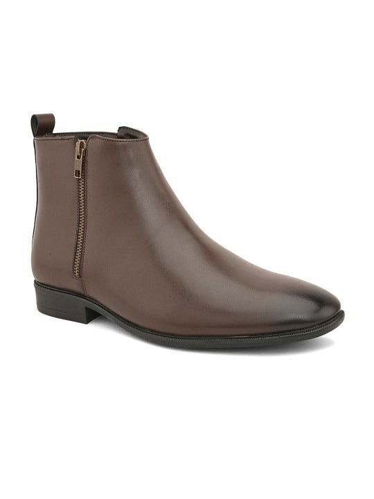 Black Mid Top Zip Closure Chelsea Boots