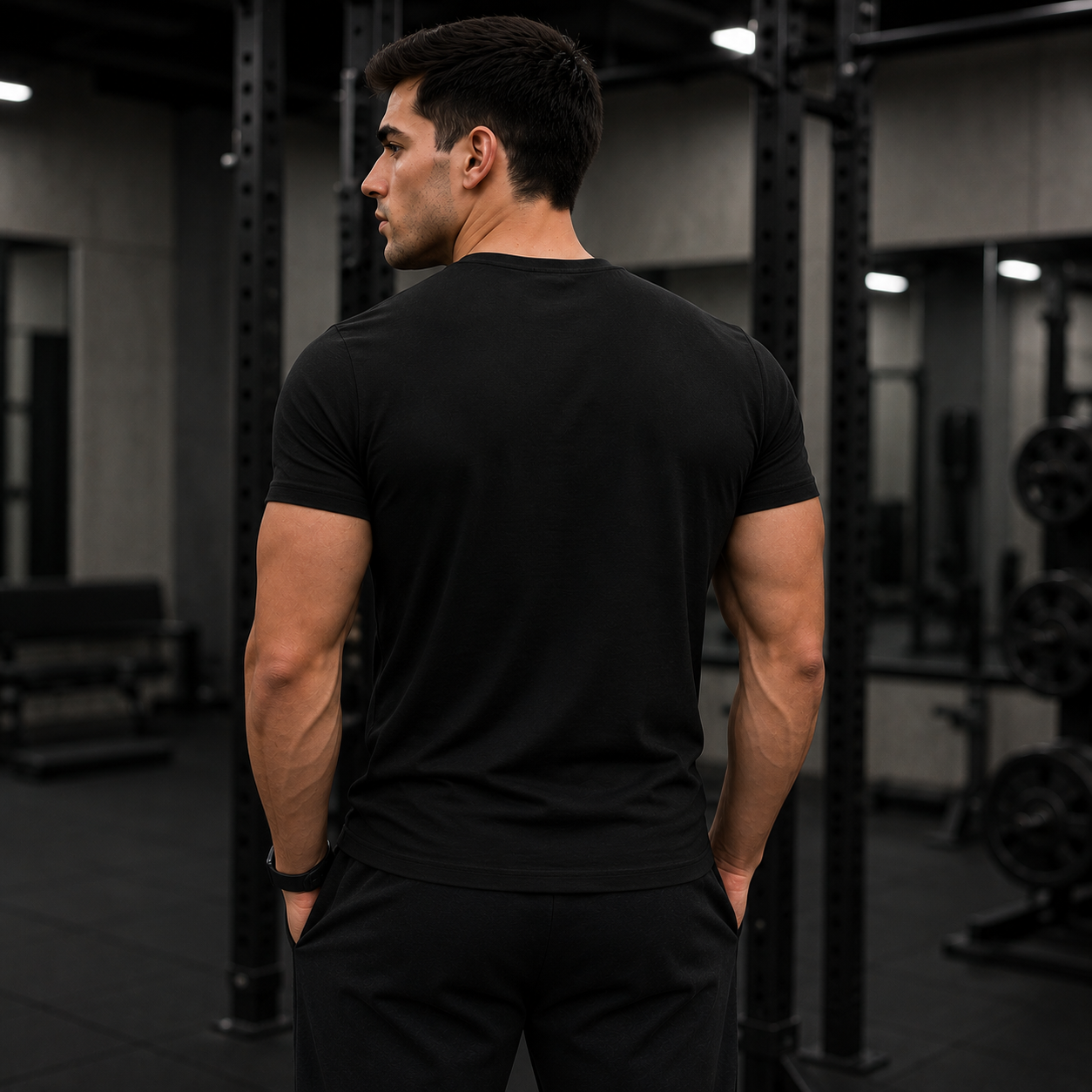 Classic Muscle Fit V Neck T-shirt