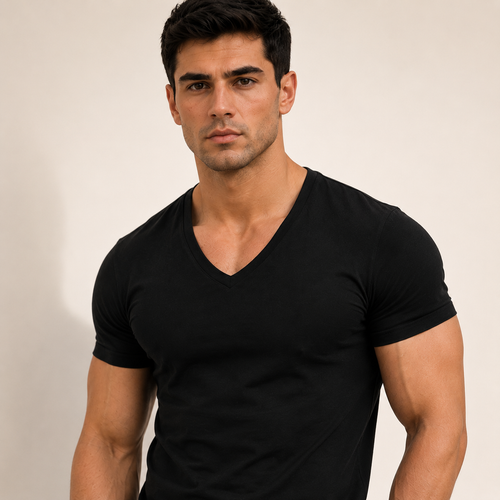 Classic Muscle Fit V Neck T-shirt